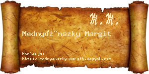 Mednyánszky Margit névjegykártya