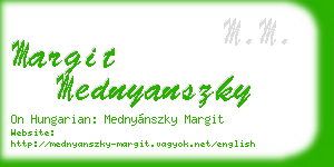 margit mednyanszky business card
